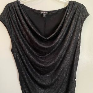 Black Ruched Tunic Top